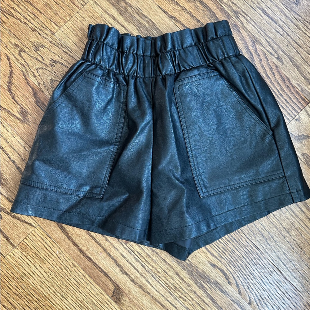 Faux leather shorts size small